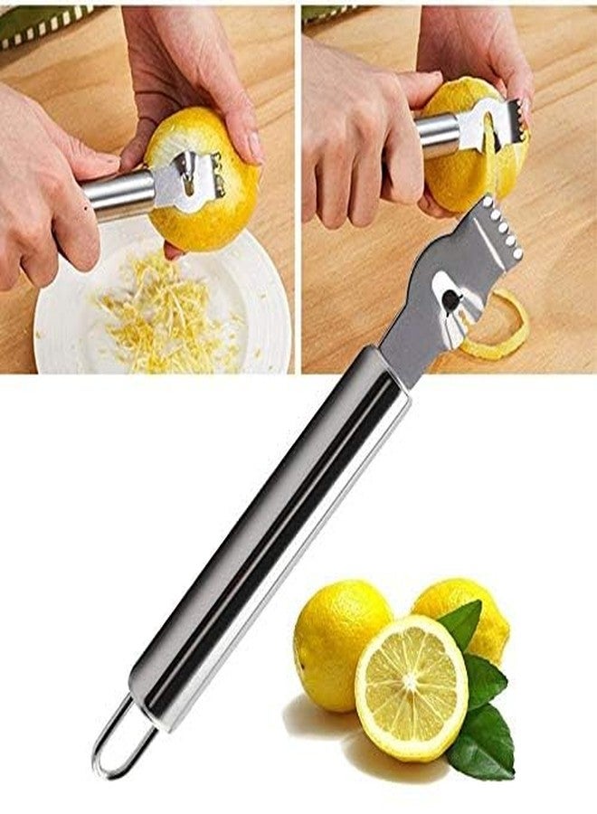 MAYANSHH MAYANSH Stainless Steel Lemon Zester, Lemon, Ginger, Garlic, Chopware, for Home, Hotel, Bar & Party 1PC (Multicolor) - Image 1